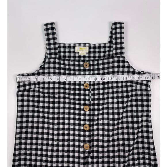 Maeve Anthropologie Black & White Gingham Check Jumpsuit Size M - Picture 10 of 11